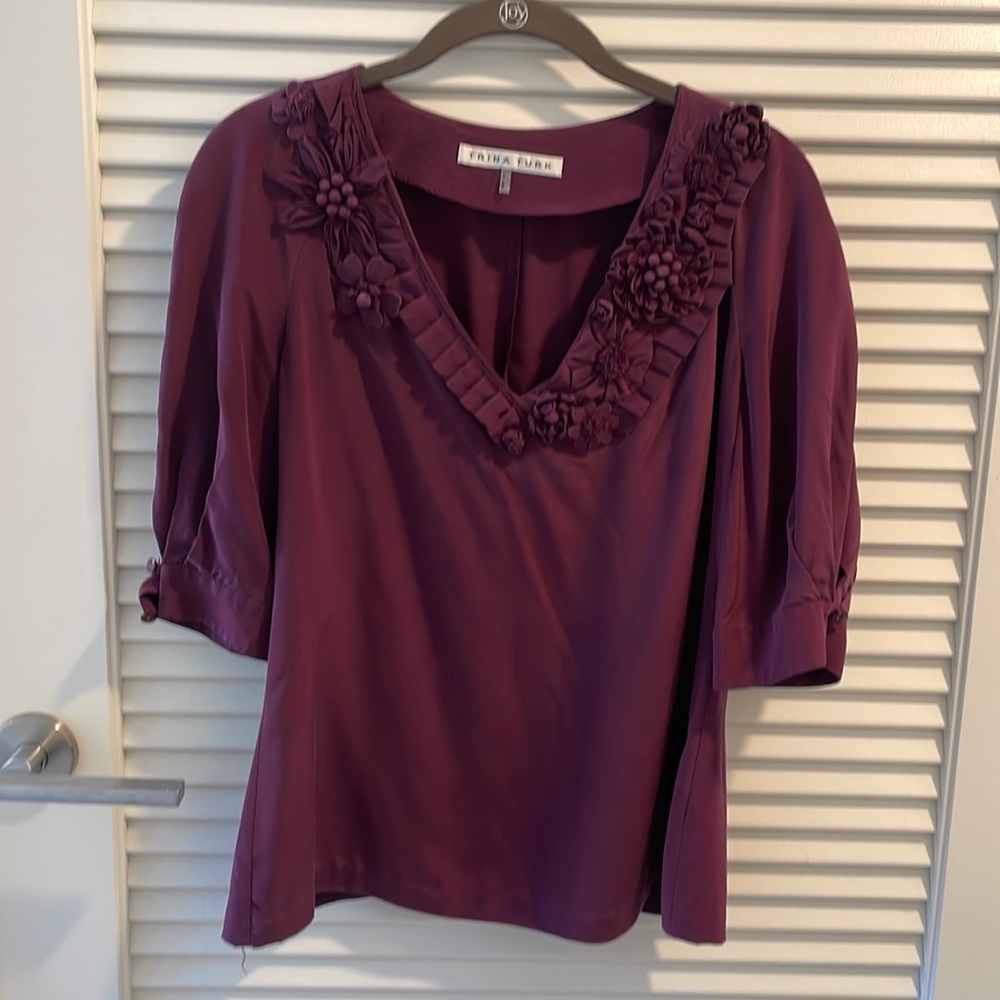 TRINA TURK Purple Top Small